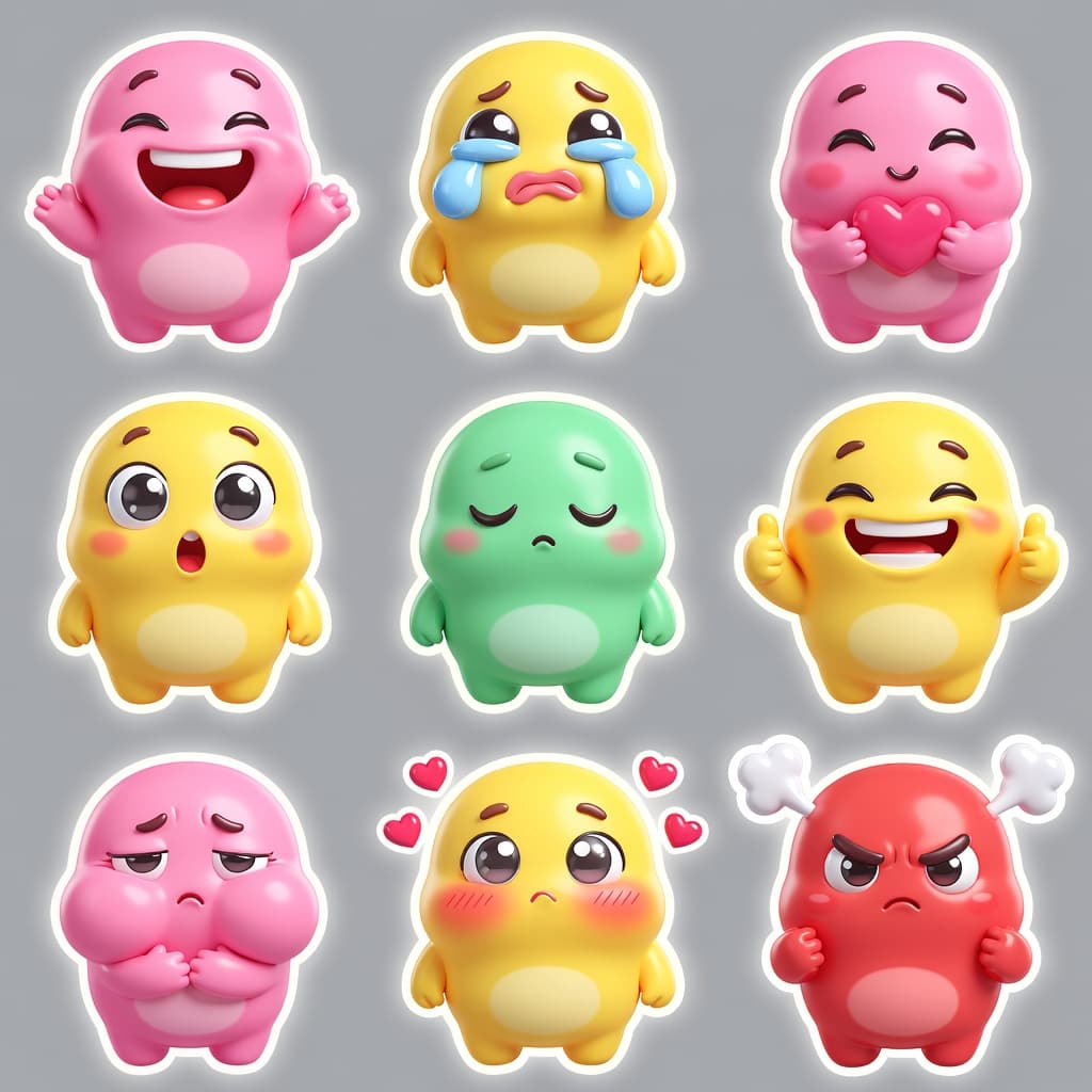 내 캐릭터 3D 이모티콘 9종