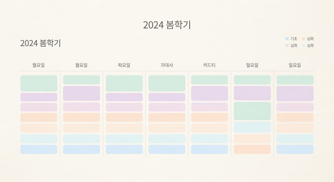 학원 시간표 인포그래픽