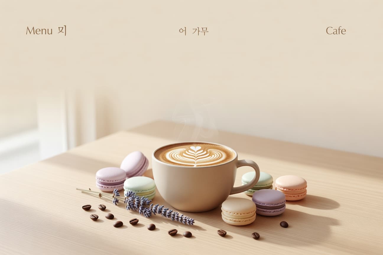 카페 메뉴 포스터